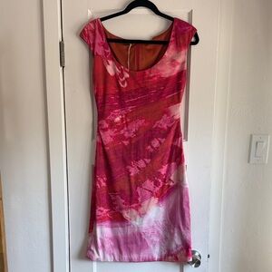 Kevan Hall Cocktail Cap Sleeve Dress